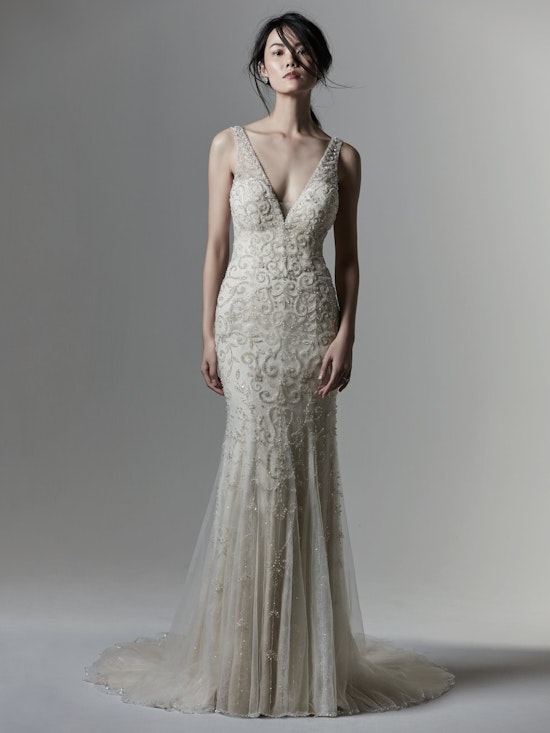 Bentley (9ST920) Beaded Vintage Dress by Sottero and Midgley