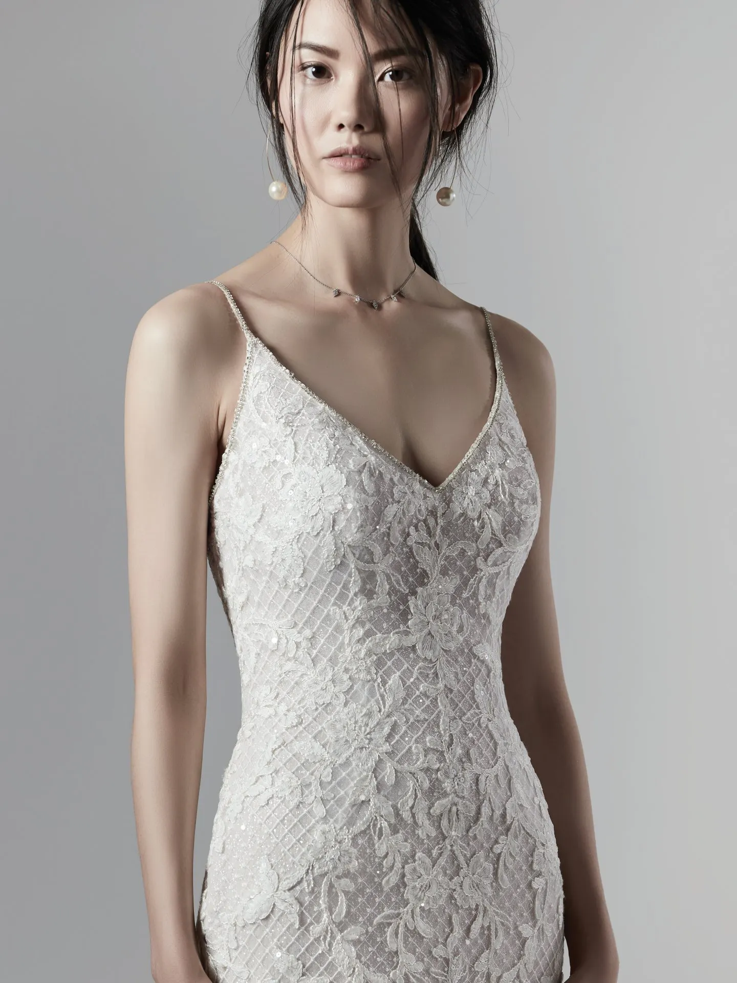 Kincaid  Simple Lace Fit and Flare Wedding Dress by Sottero and Midgley
