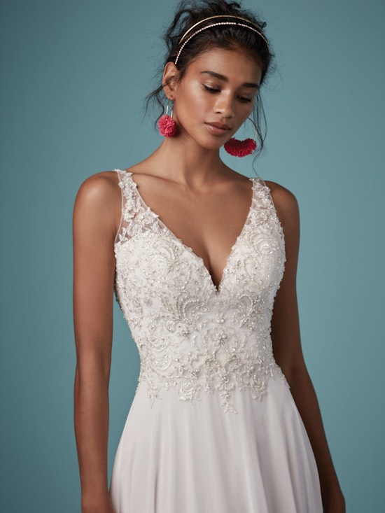 Melody Dreamy Chiffon A-Line Wedding Dress | Maggie Sottero
