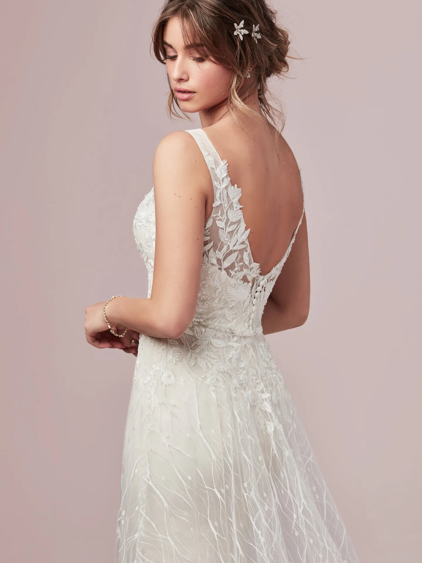 Molly Unique Lace Wedding Dress by Rebecca Ingram