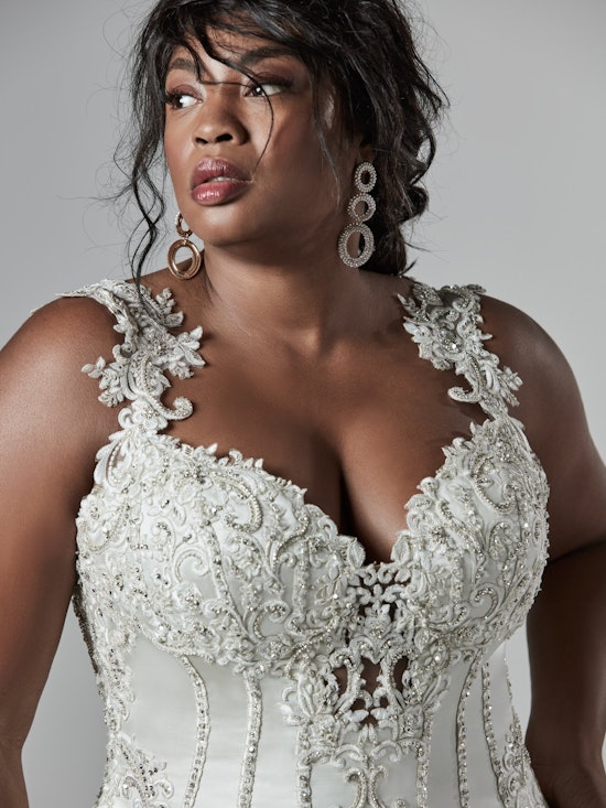Darren Lynette (Curve) (9SC885AC) Mermaid Beaded Satin Wedding Dress by Sottero and Midgley