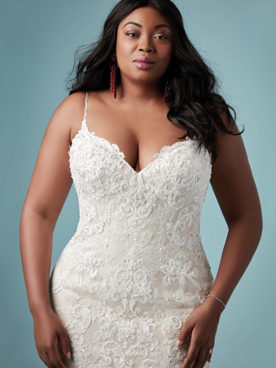 Glorietta Lynette (Curve) (CRV-9MC882AC) Lace Wedding Dress by Maggie Sottero