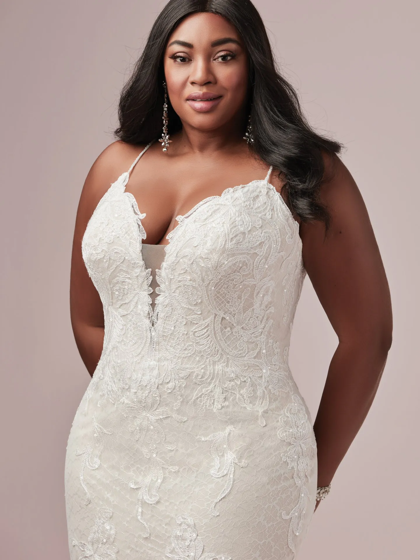 Laurette Lynette Size Lace Wedding Dress by Rebecca Ingram