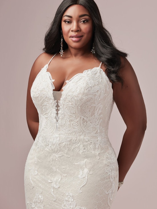 Laurette Lynette (Curve) (CRV-9RS892AC) Size Lace Wedding Dress by Rebecca Ingram