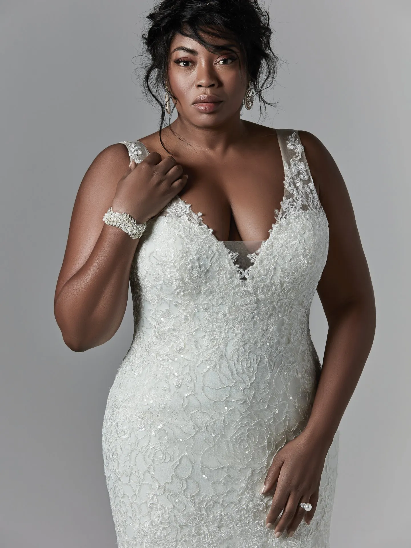 Logan Lynette   Plus Size Lace Wedding Dress by Sottero and Midgley