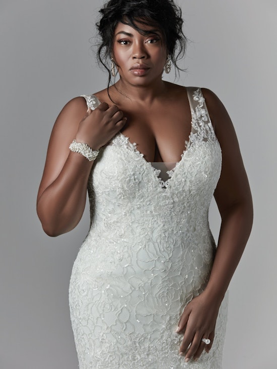 Logan Lynette (Curve) (CRV-9SN866AC) Plus Size Lace Wedding Dress by Sottero and Midgley