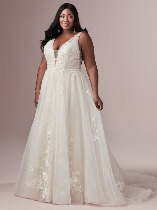 Raelynn Lynette (Curve) (CRV-9RT827AC) ine Plus Size Wedding Dress by Rebecca Ingram