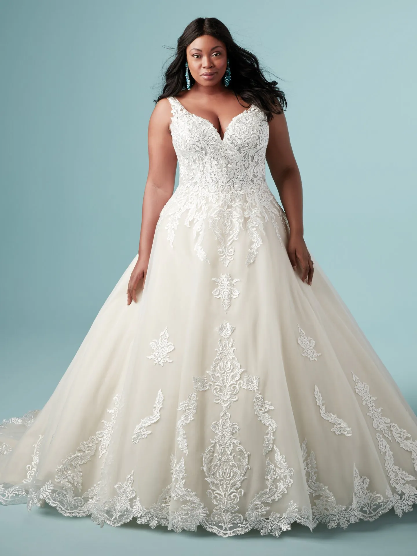 Trinity Lynette Unique Lace Ballgown Wedding Dress by Maggie Sottero