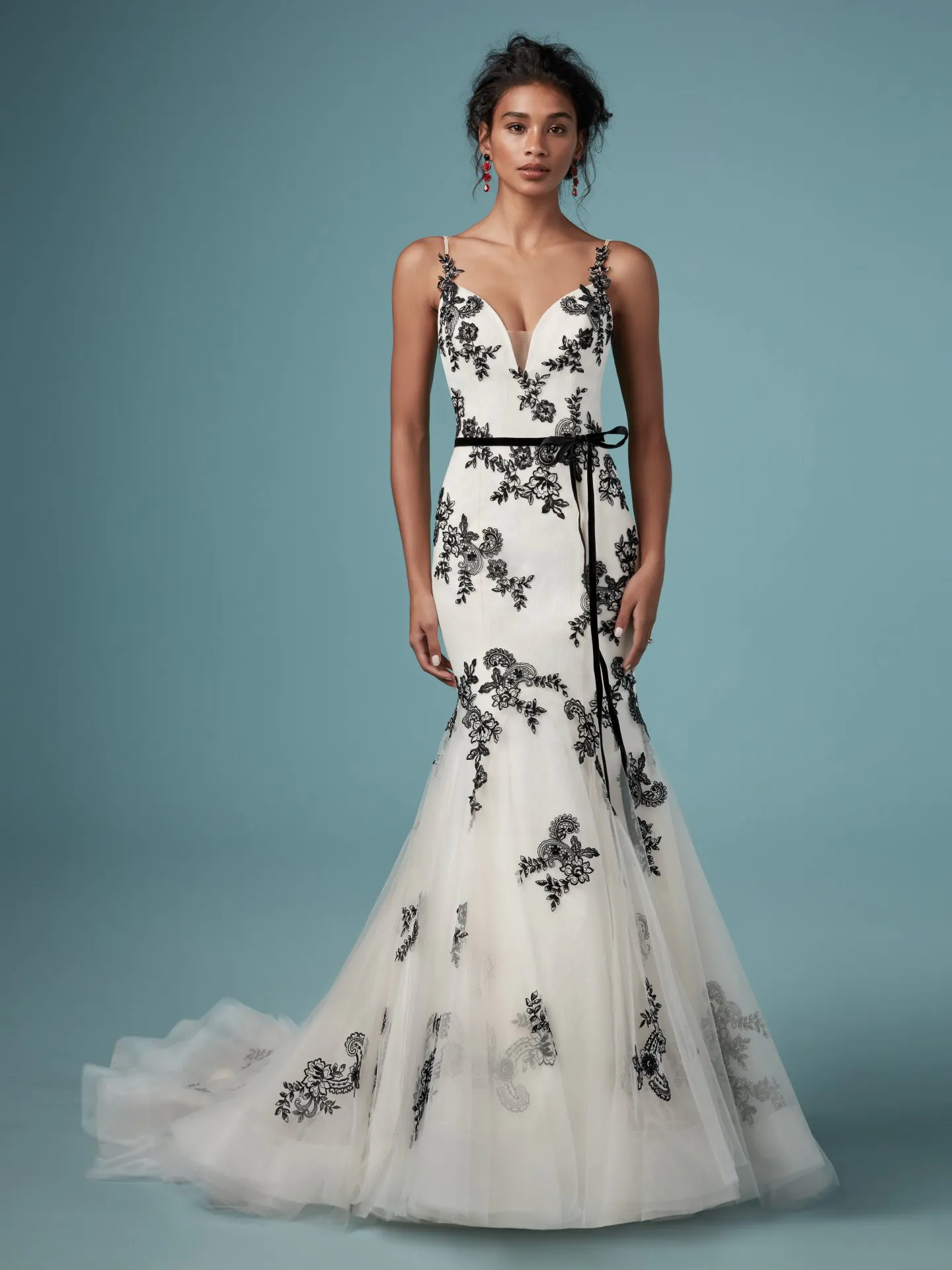 Ally  Black and Antique Ivory Wedding Dress by Maggie Sottero