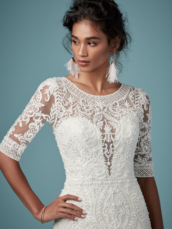 Blake (9MC817) Sleeved Boho Wedding Dress by Maggie Sottero