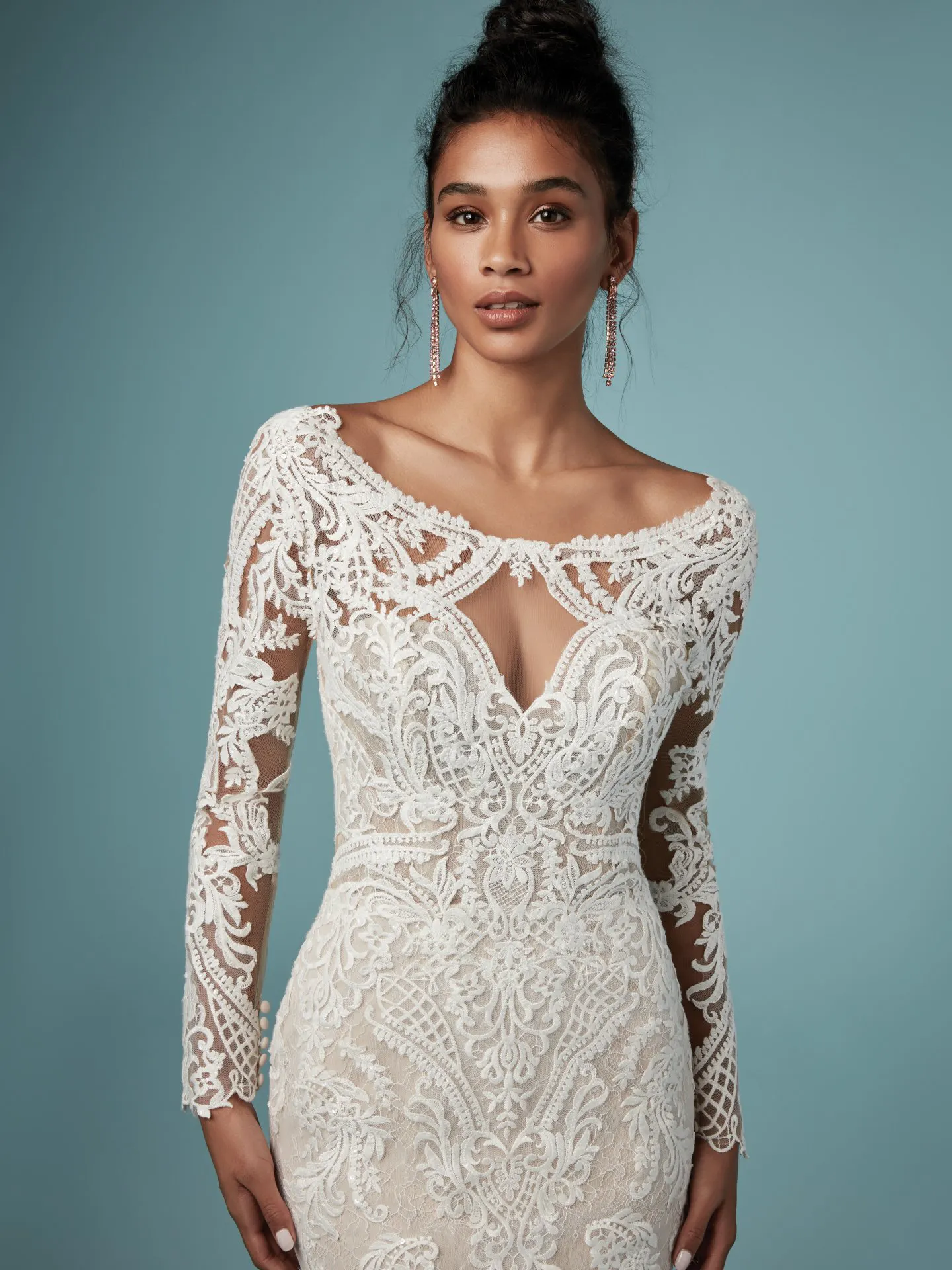 Cheyenne Long Sleeve Lace Wedding Dress by Maggie Sottero