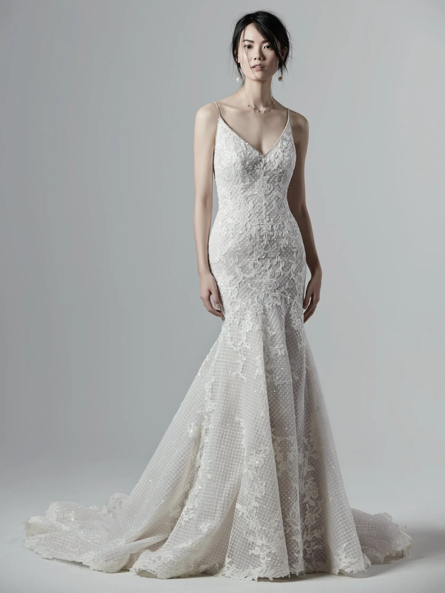 Kincaid  Simple Lace Fit and Flare Wedding Dress by Sottero and Midgley