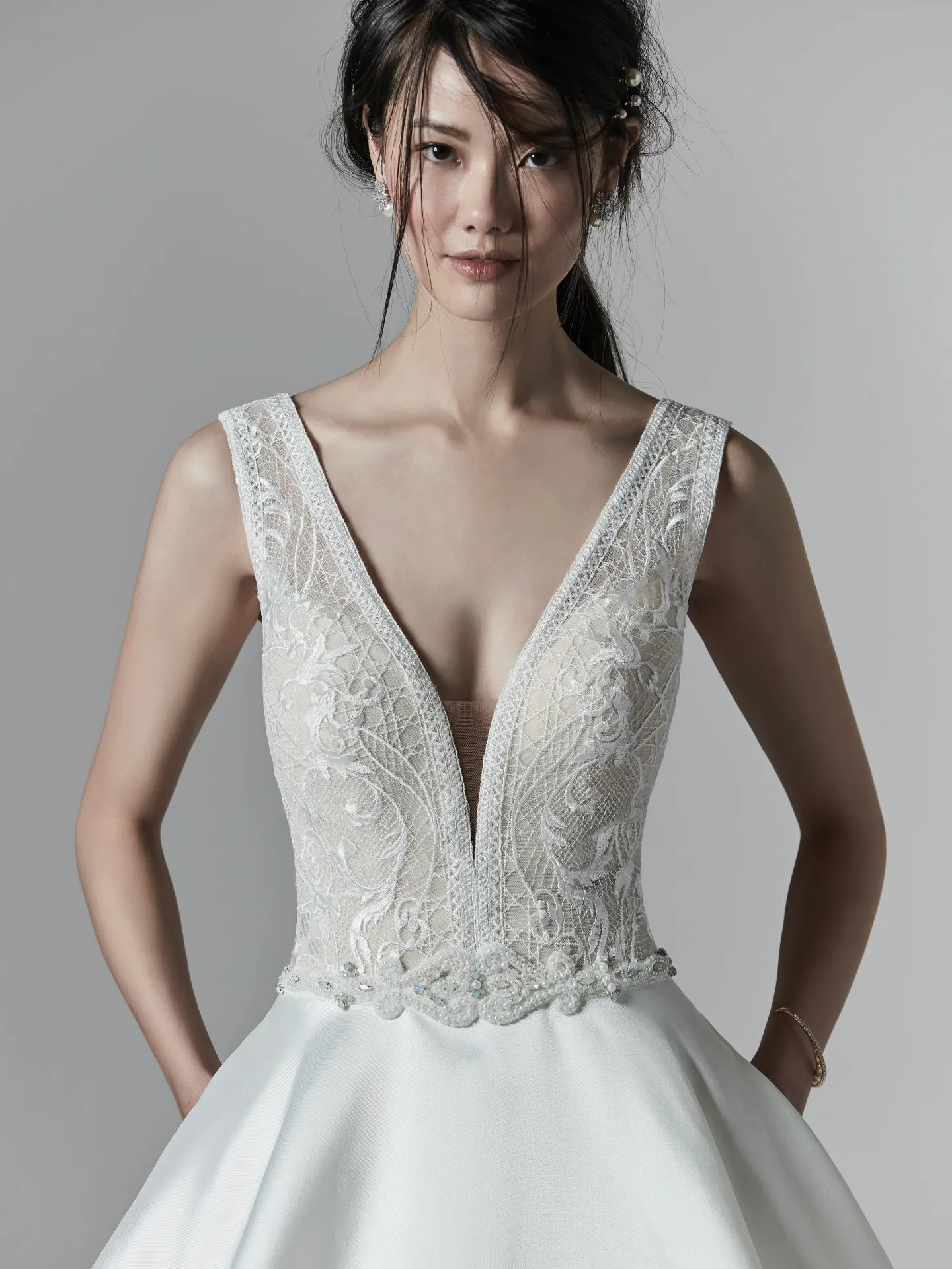 Montana  Simple V Neckline Wedding Dress by Sottero and Midgley