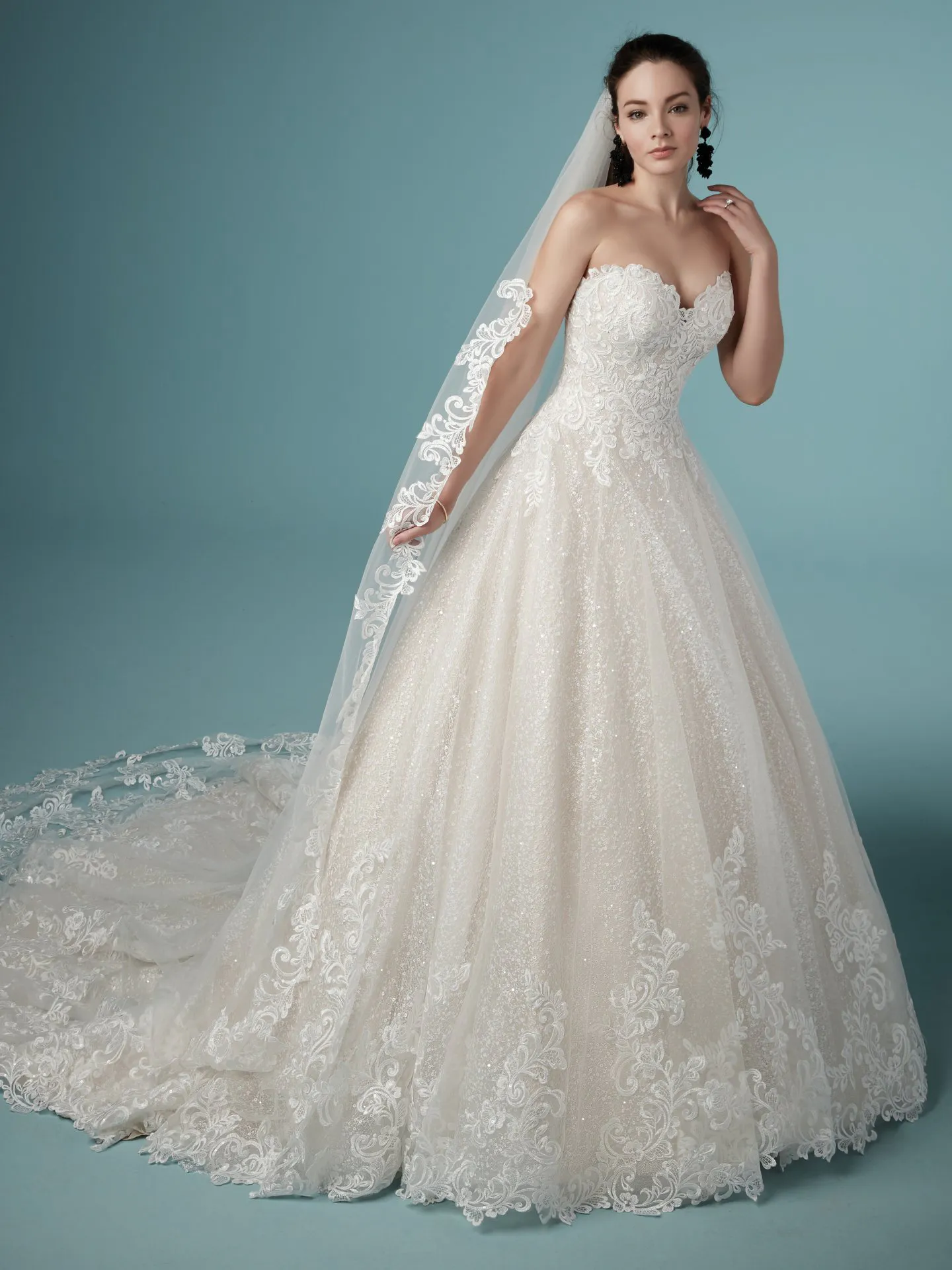 Tristyn  Sequin Ballgown Wedding Dress by Maggie Sottero