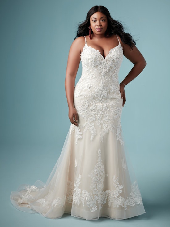 Glorietta Lynette (Curve) (CRV-9MC882AC) Lace Wedding Dress by Maggie Sottero