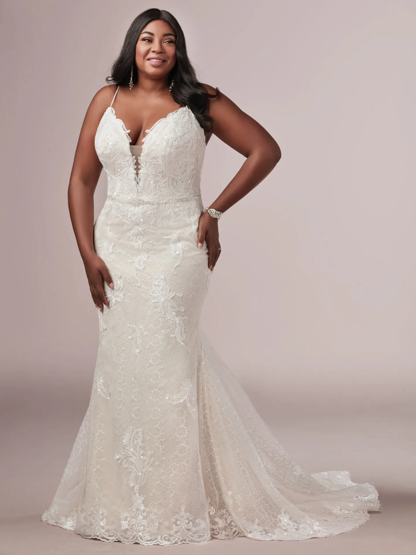 Laurette Lynette Size Lace Wedding Dress by Rebecca Ingram