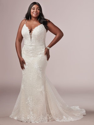 Laurette Lynette (Curve) (CRV-9RS892AC) Size Lace Wedding Dress by Rebecca Ingram