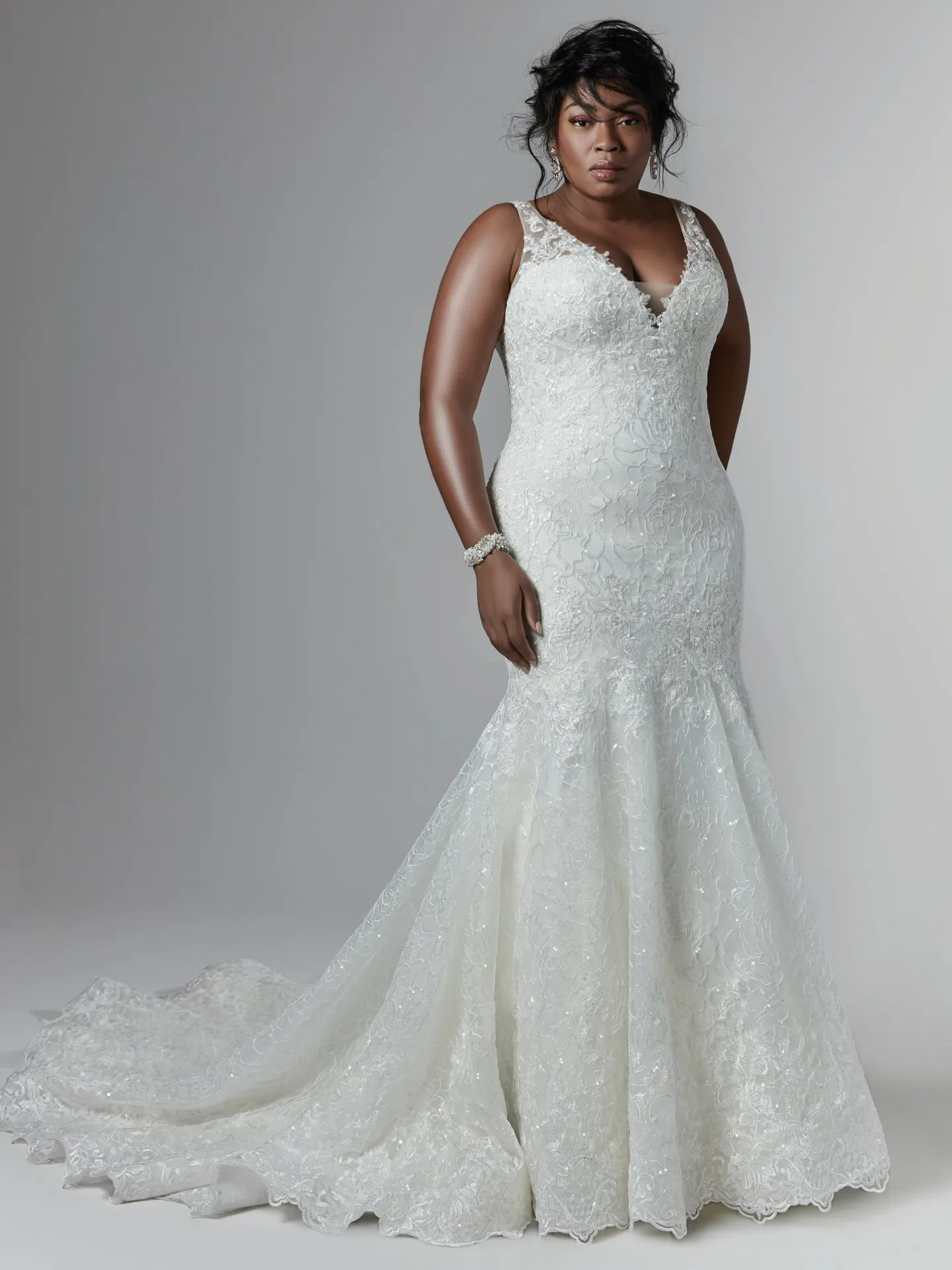 Logan Lynette   Plus Size Lace Wedding Dress by Sottero and Midgley