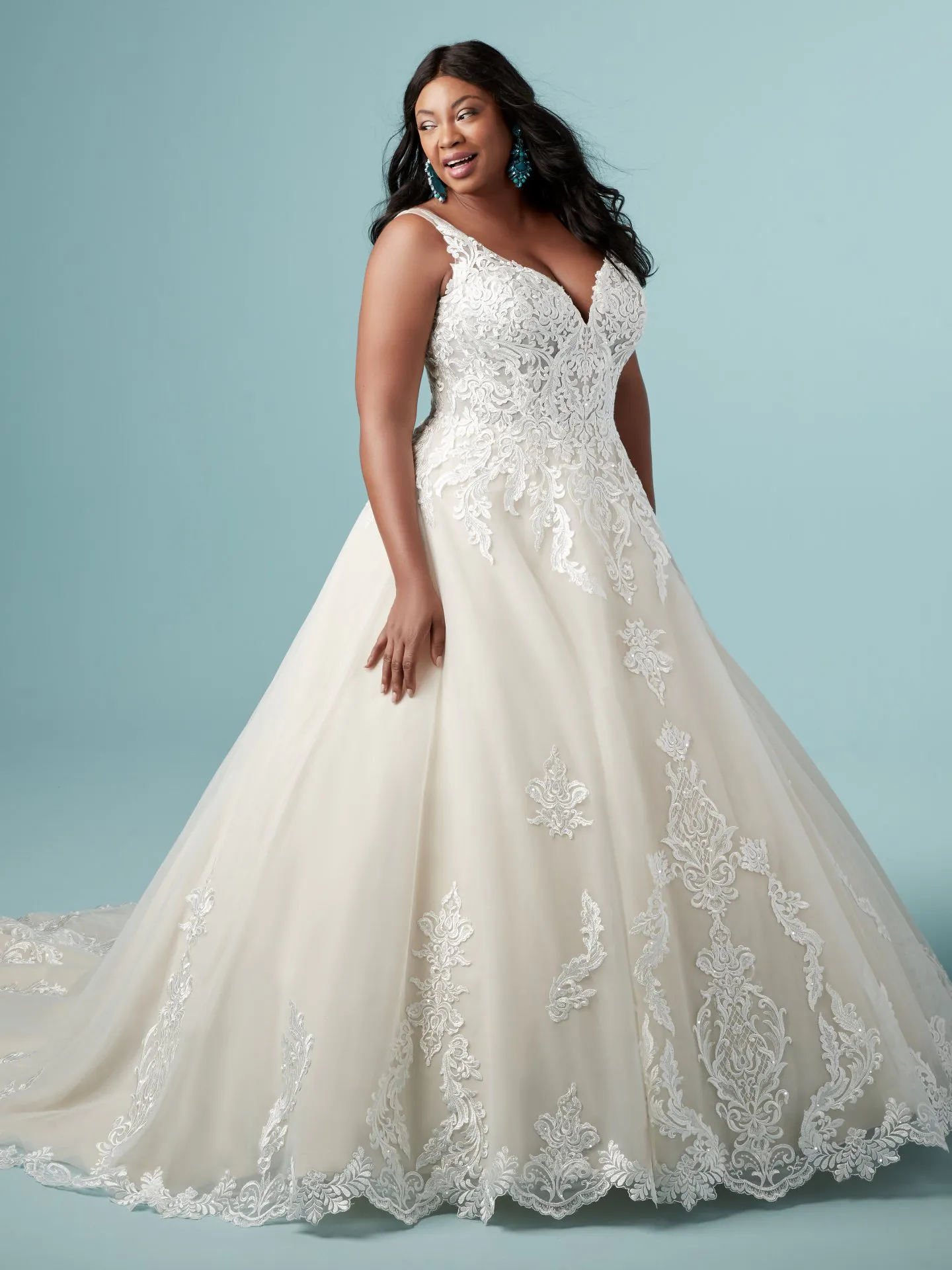 Trinity Lynette Unique Lace Ballgown Wedding Dress by Maggie Sottero
