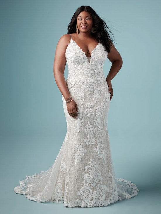 Tuscany Marie Sexy Lace Plus Size Sheath Wedding Dress