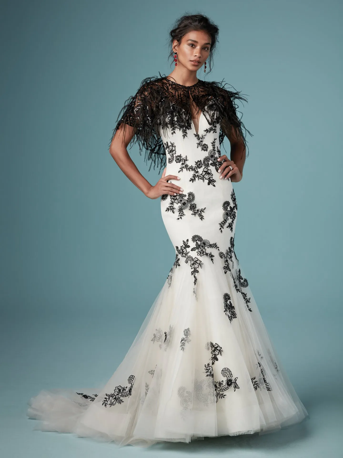Ally  Black and Antique Ivory Wedding Dress by Maggie Sottero