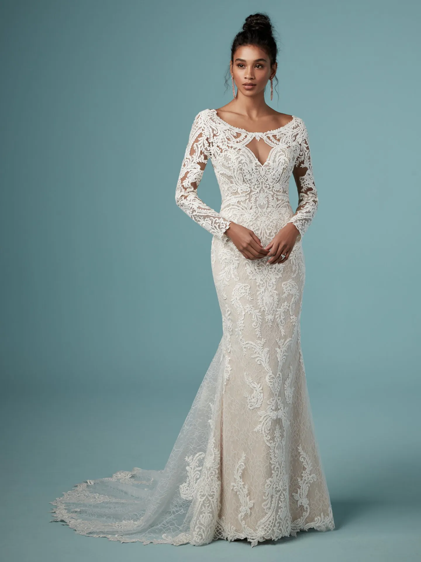 Cheyenne Long Sleeve Lace Wedding Dress by Maggie Sottero