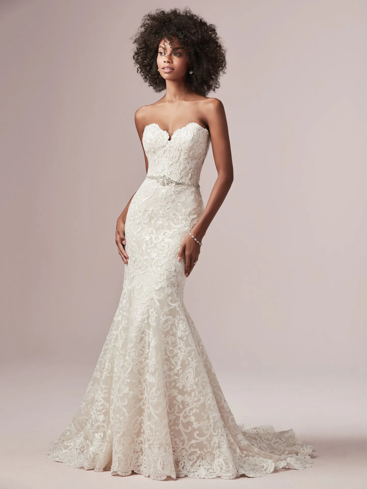 Finola Strapless Lace Wedding Dress by Rebecca Ingram
