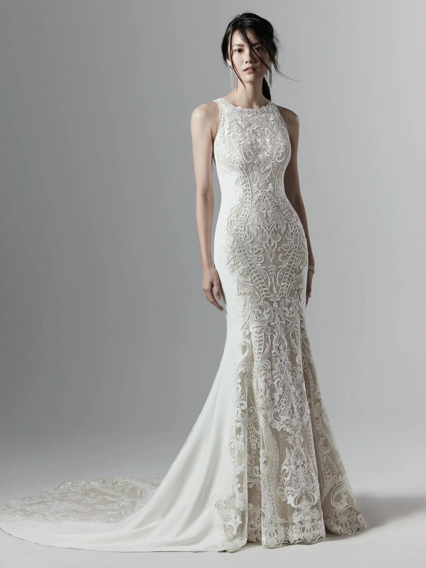 Kevyn Sexy Crepe and Lace Wedding Dress by Sottero and Midgley