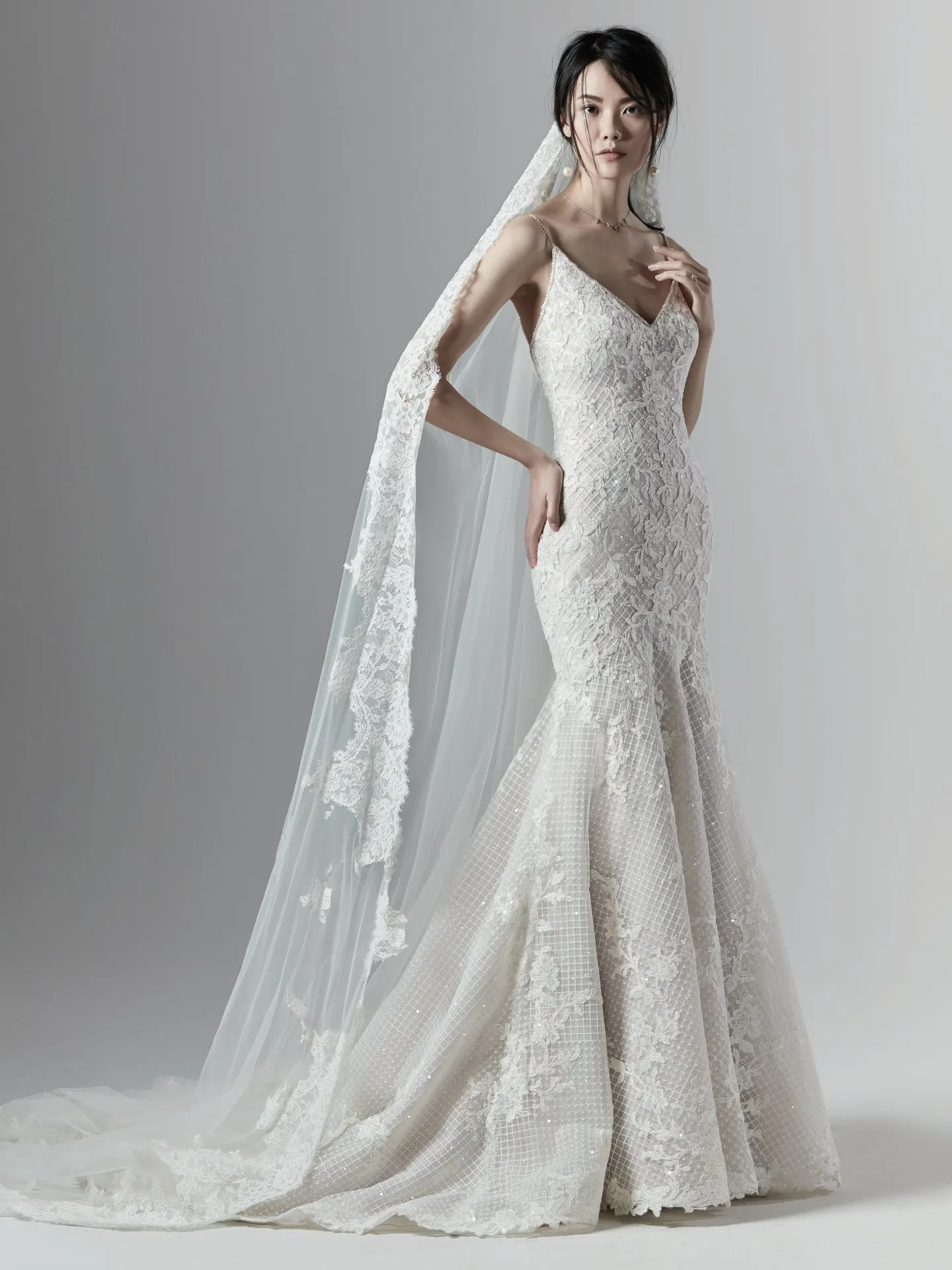 Kincaid  Simple Lace Fit and Flare Wedding Dress by Sottero and Midgley