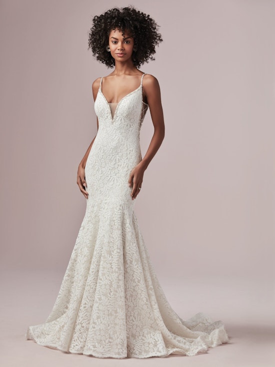 Lucille (9RC915) Mermaid Lace Wedding Dress by Rebecca Ingram