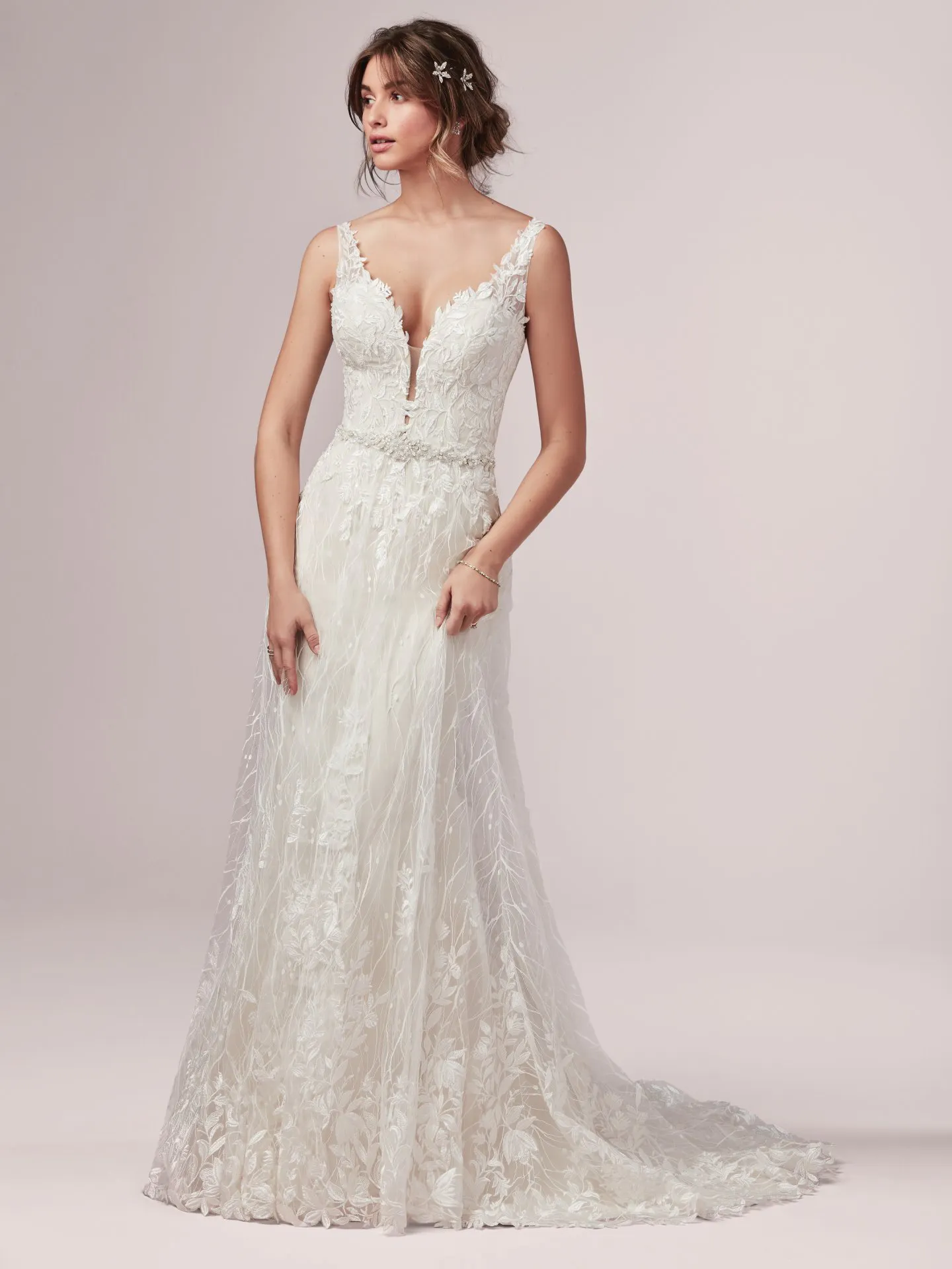 Molly Unique Lace Wedding Dress by Rebecca Ingram