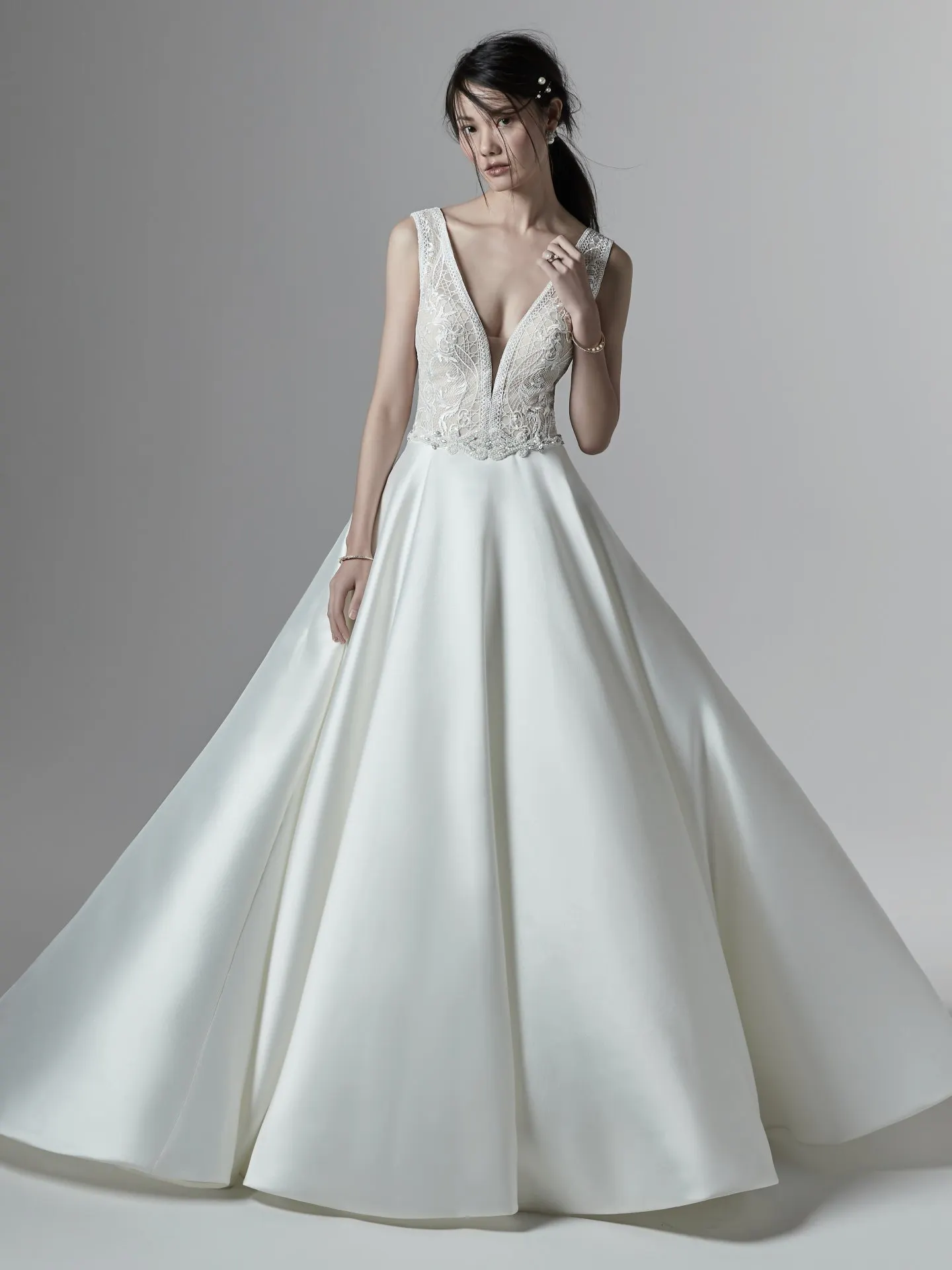 Montana  Simple V Neckline Wedding Dress by Sottero and Midgley