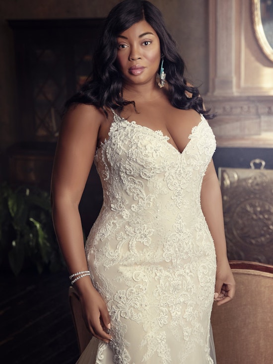 Glorietta Lynette (Curve) (CRV-9MC882AC) Lace Wedding Dress by Maggie Sottero