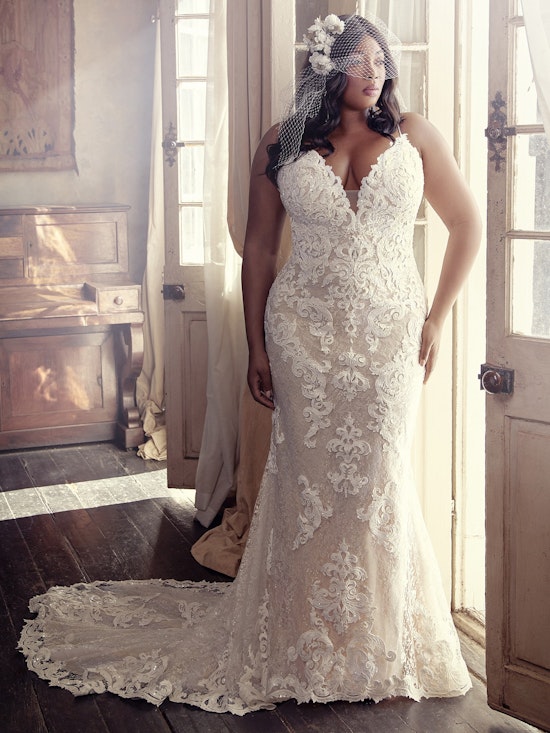 Tuscany Marie (Curve) (CRV-8MS794AC) Plus Size Sexy Wedding Dress by Maggie Sottero