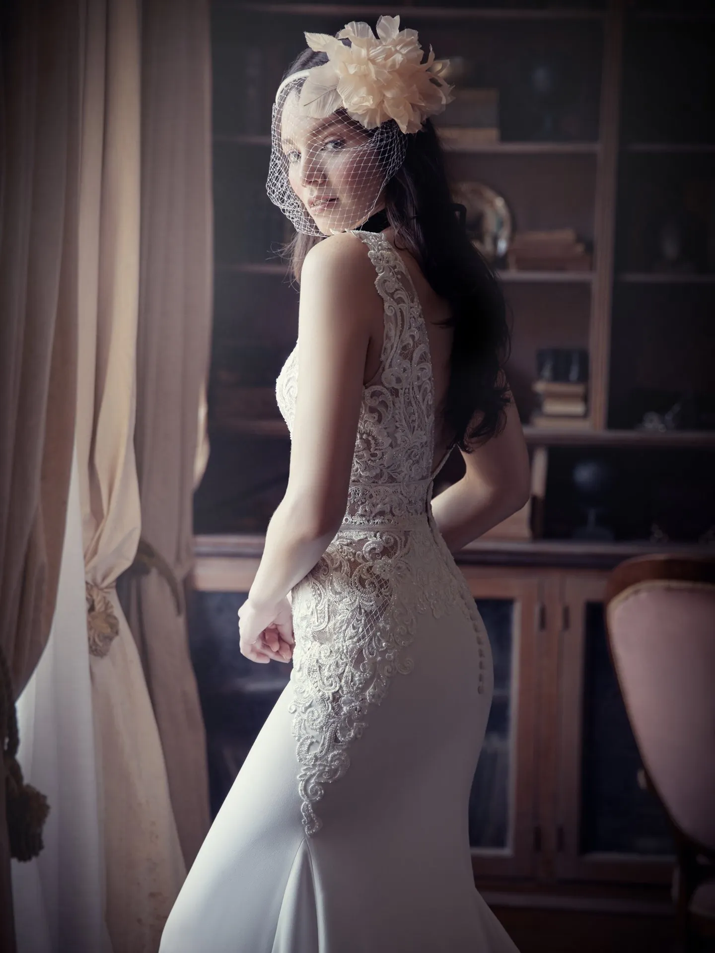 Aidan  Sexy Crepe Wedding Dress by Maggie Sottero