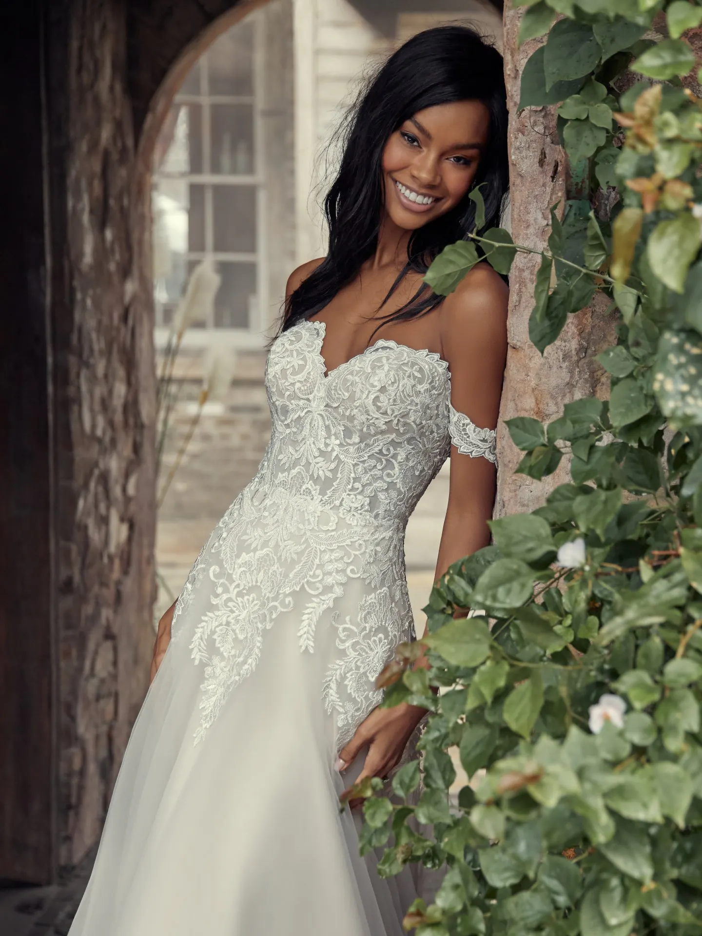 Vanessa   Shoulder A Line Princess Wedding Dress by Rebecca Ingram