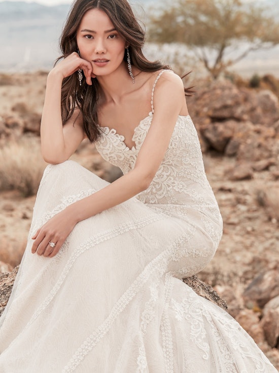 Derrick (9SC881) Lace Fit and Flare Wedding Dress by Sottero and Midgley
