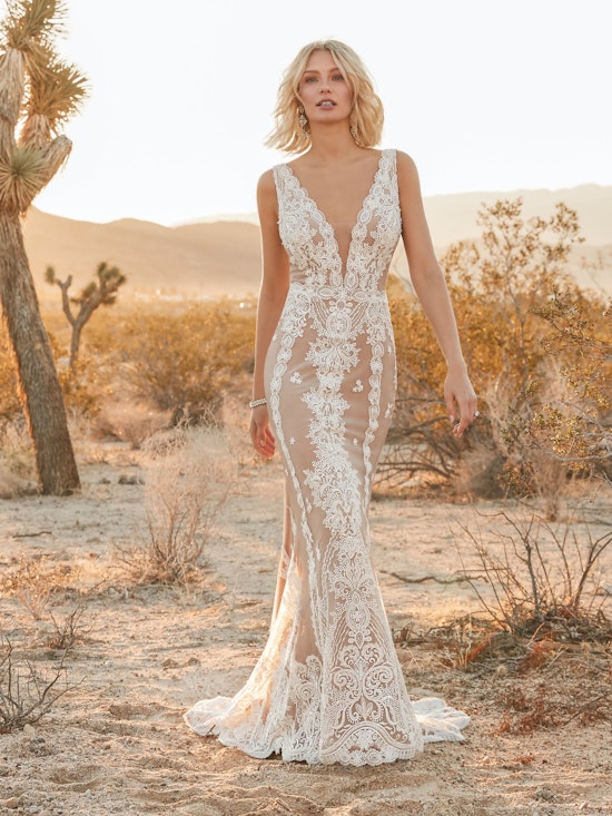 Agata Louise (9SW910MC) Illusion Lace Wedding Dress by Sottero and Midgley