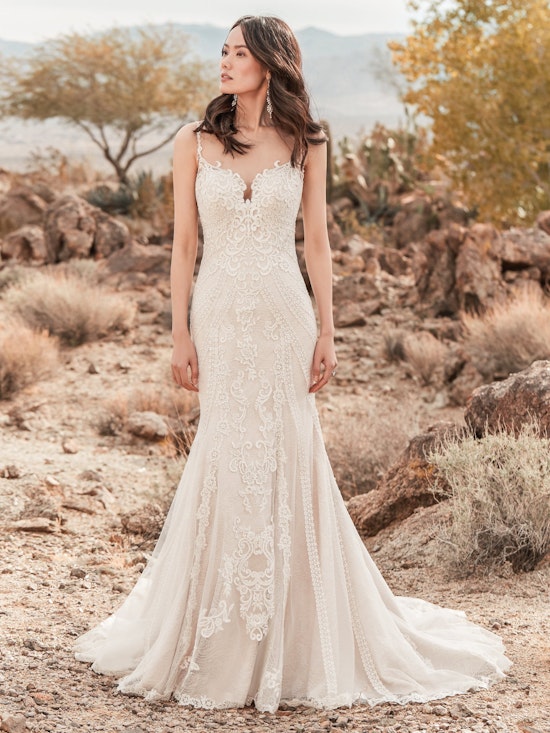 Derrick (9SC881) Lace Fit and Flare Wedding Dress by Sottero and Midgley
