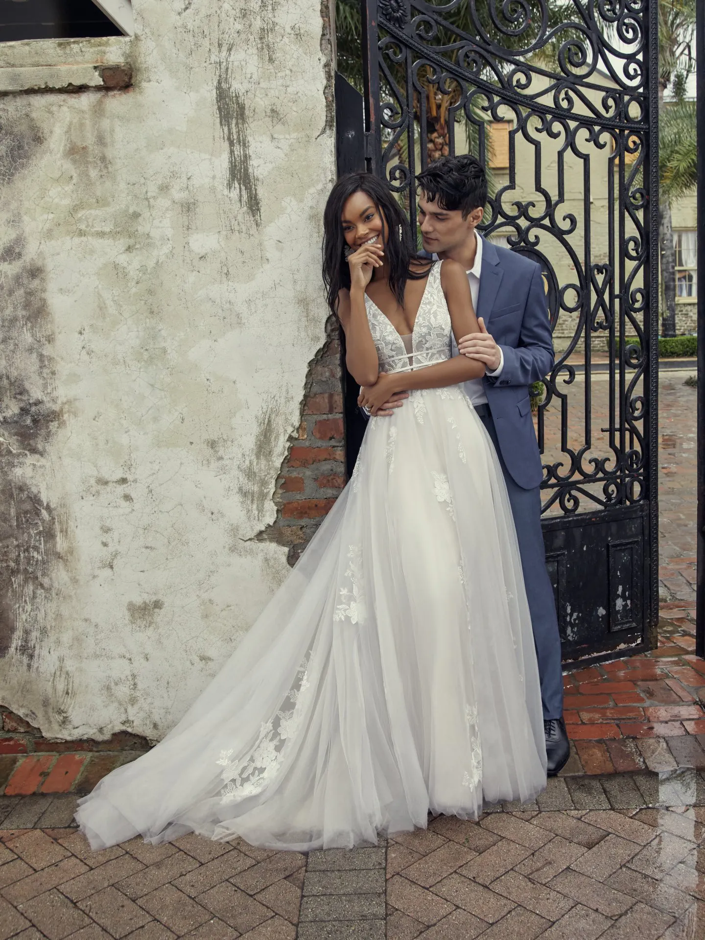 Raelynn Boho A Line Wedding Dress by Rebecca Ingram
