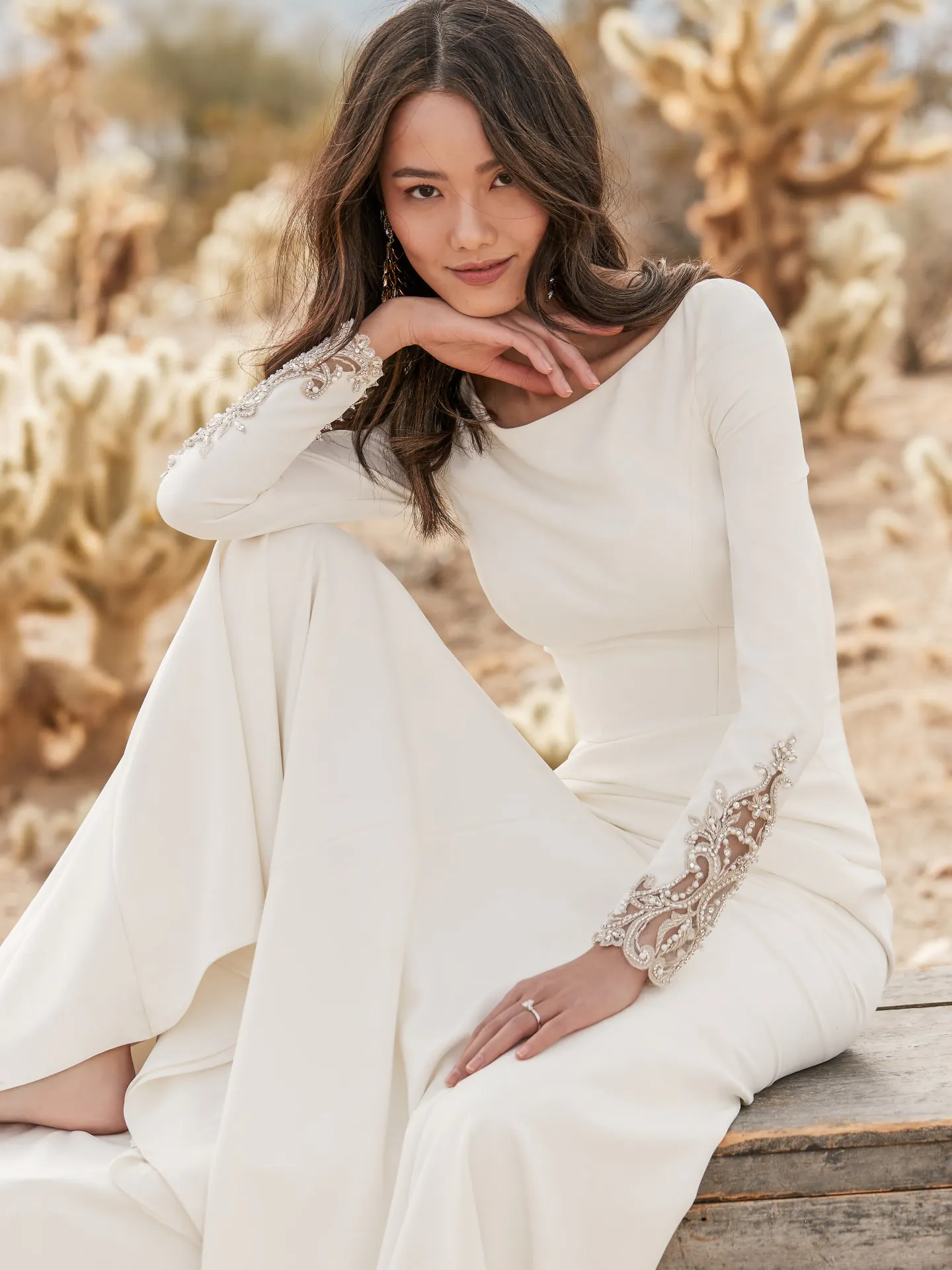 Aston  Long Sleeve Simple Wedding Dress by Sottero and Midgley