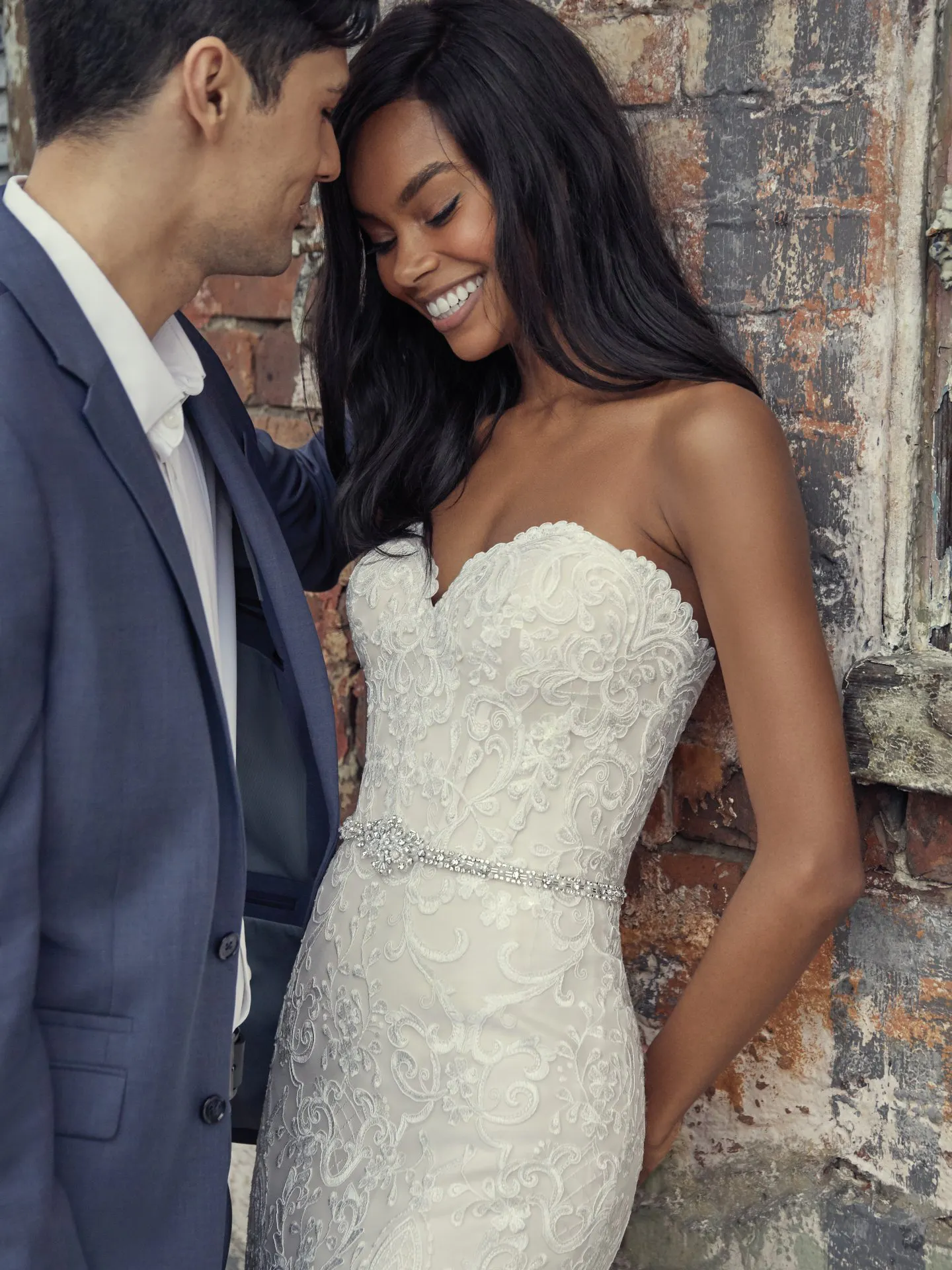 Finola Strapless Lace Wedding Dress by Rebecca Ingram
