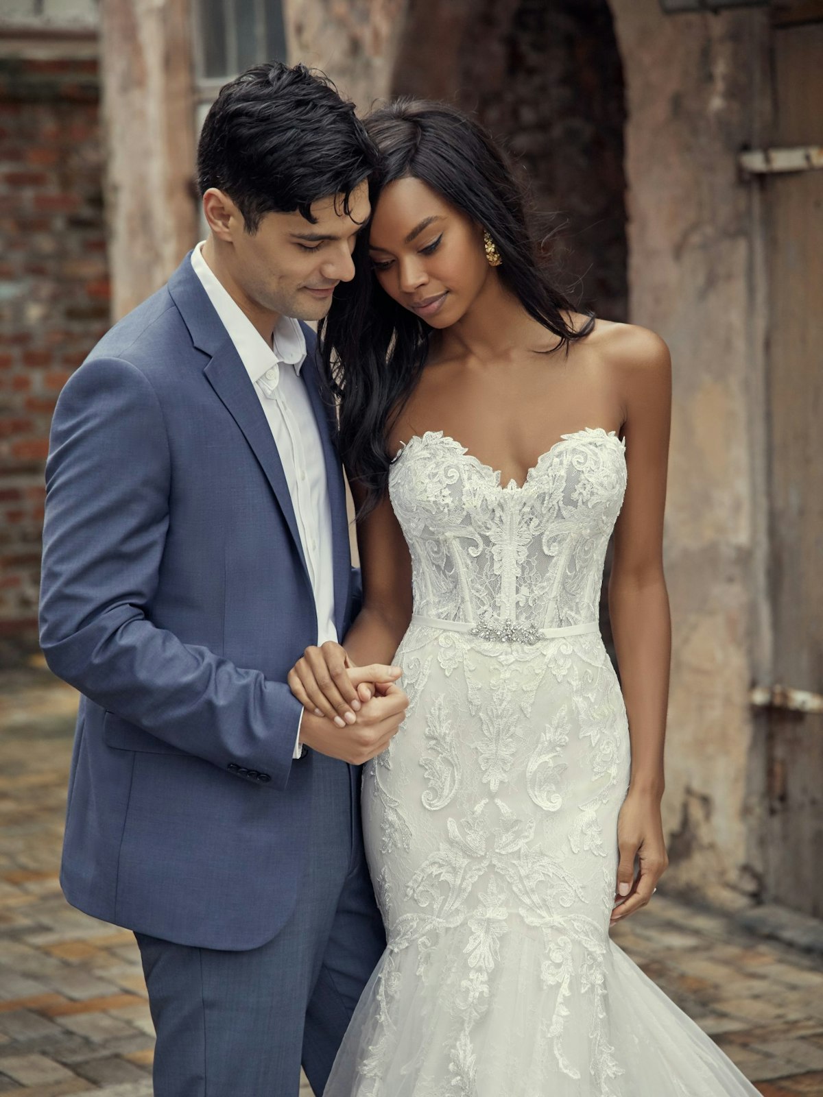 Jennifer (Curve) (CRV-9RT810) Corset Bodice Wedding Dress by Rebecca Ingram