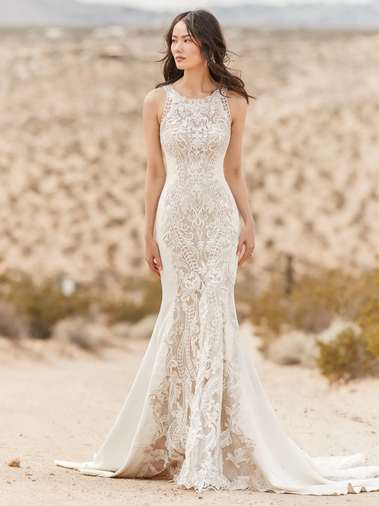 Kevyn Sexy Crepe and Lace Wedding Dress by Sottero and Midgley