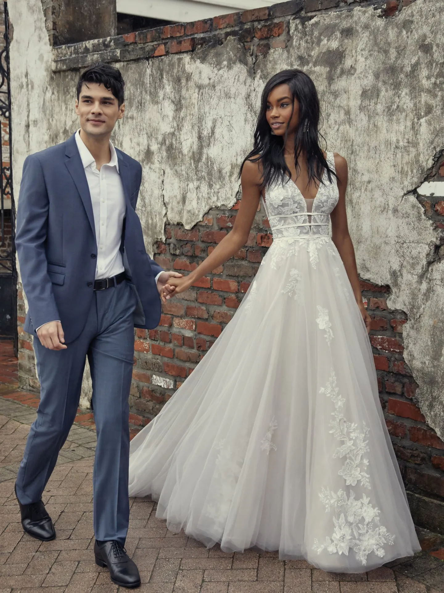 Raelynn Boho A Line Wedding Dress by Rebecca Ingram