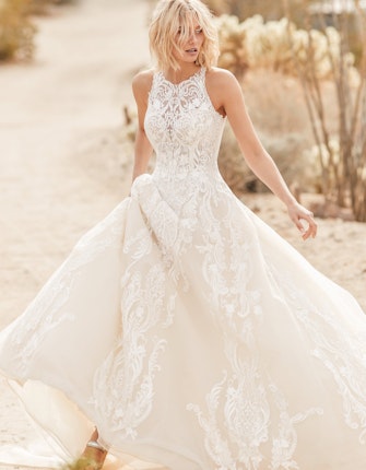 Tovah (9SS895) Halter Neckline Unique Lace Ballgown Wedding Dress by Sottero and Midgley