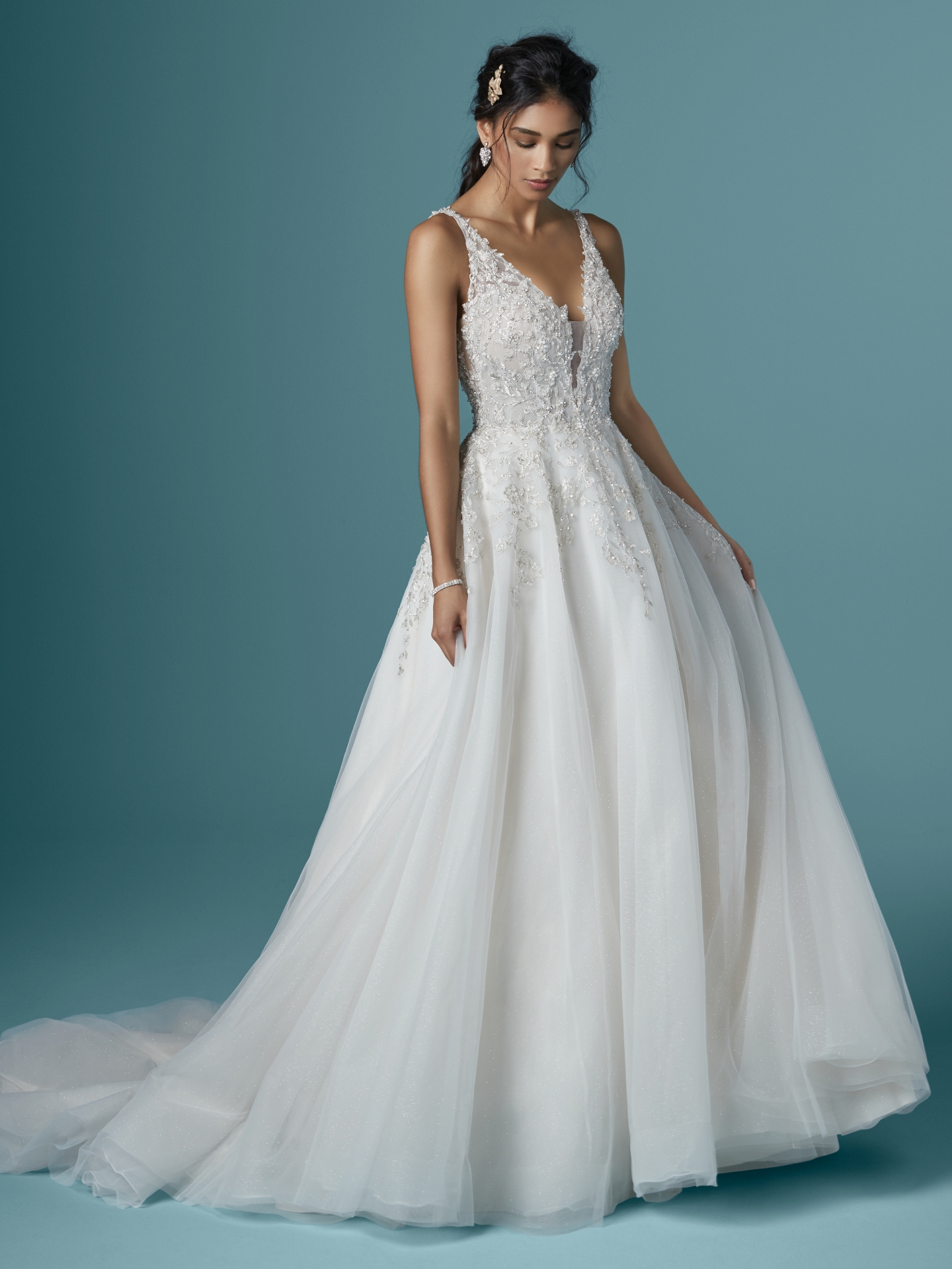 maggie sottero ball gown wedding dress