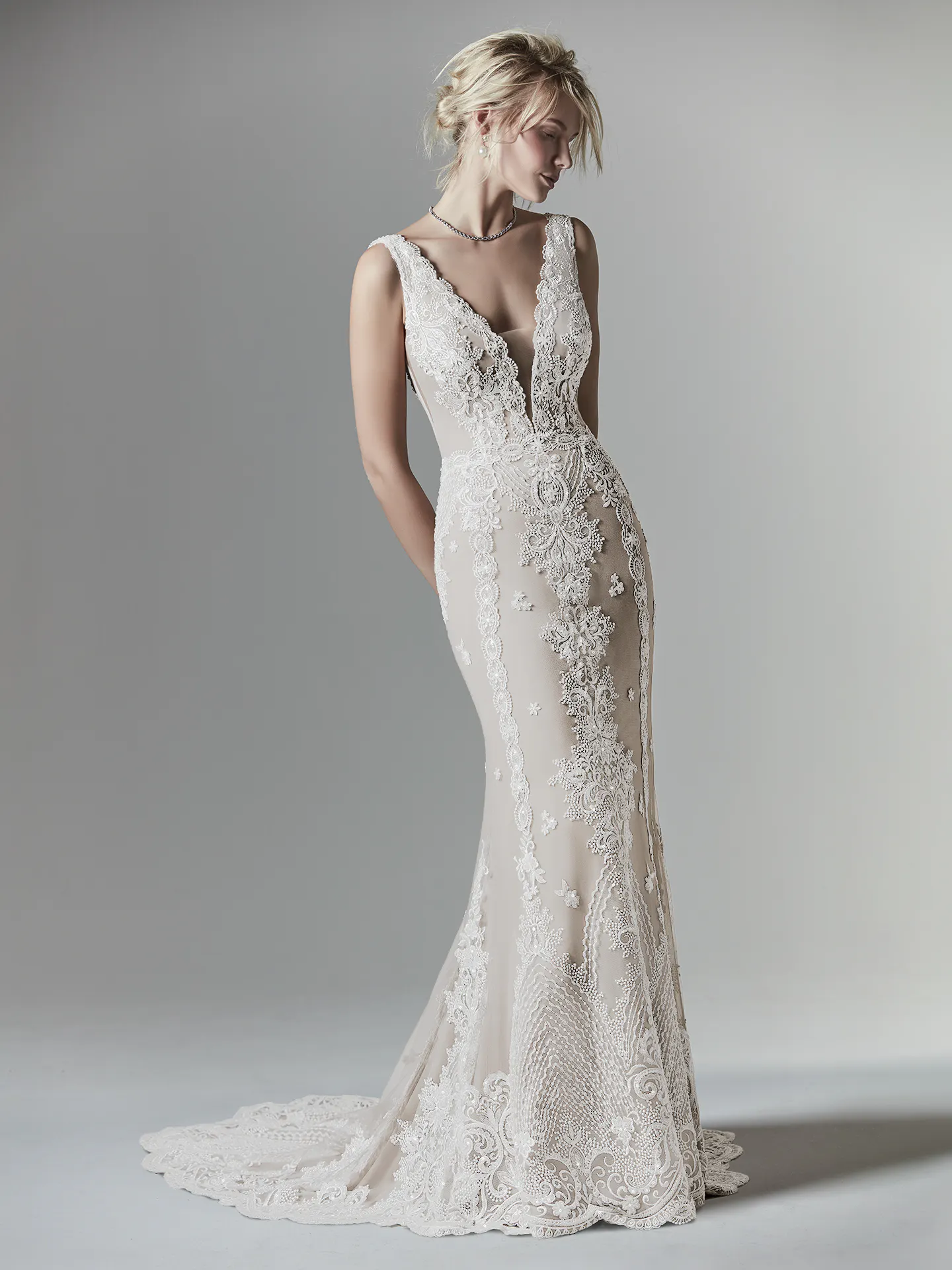 Agata Louise  Illusion Lace Wedding Dress by Sottero and Midgley