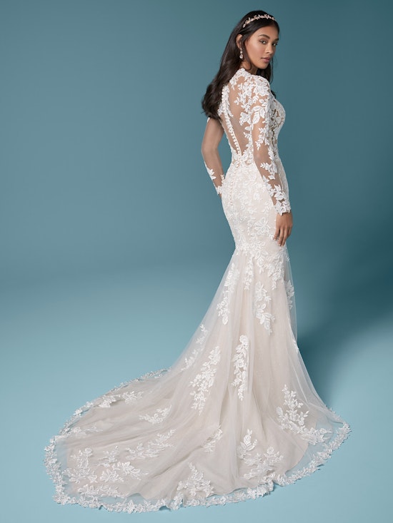 Francesca Romantic Illusion Back Sheath Wedding Dress | Maggie Sottero