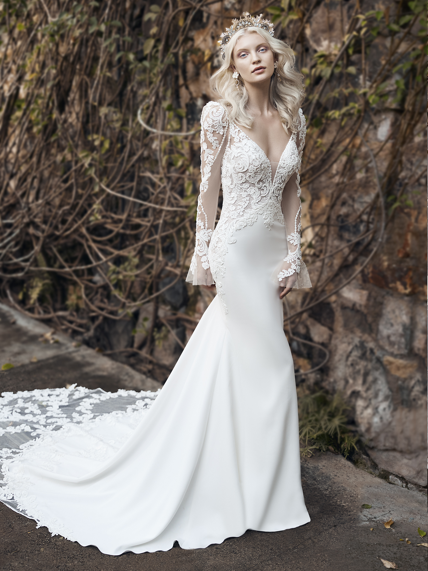 Maggie sottero long deals sleeve wedding dresses